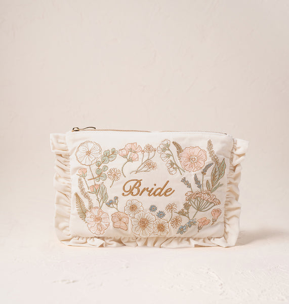 【Elizabeth Scarlett】Flowers Mother of the Bride ポーチ Pressed Flowers Mother of the Bride Everyday Pouch