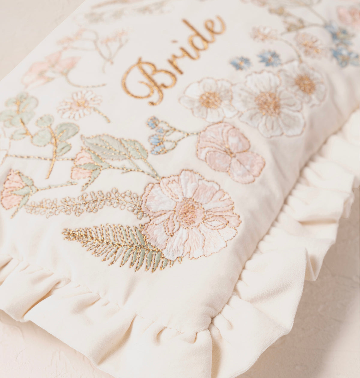 Pressed Flowers Bride Frill Pouch – Elizabeth Scarlett