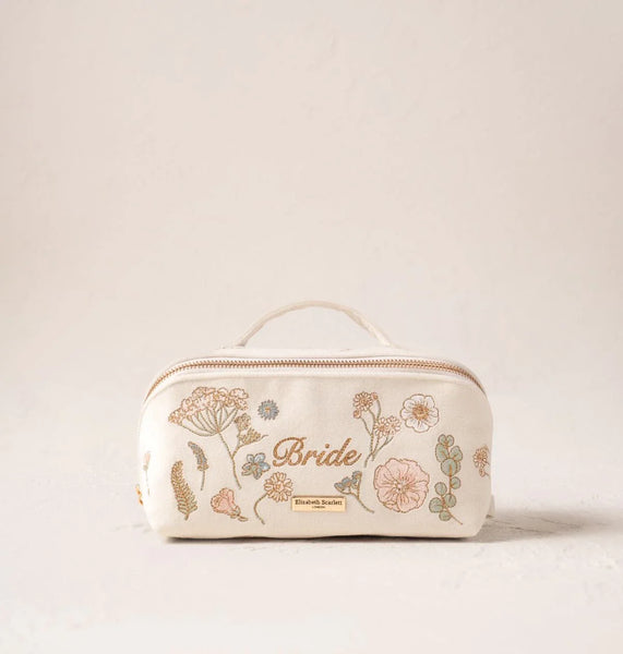 Pressed Flowers Bride Open Flat Makeup Bag – Elizabeth Scarlett