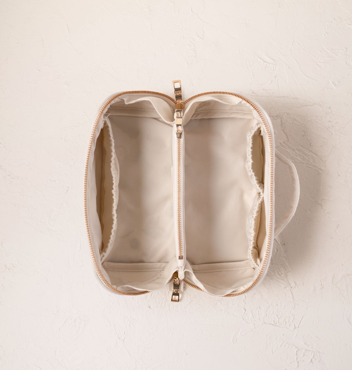 Pressed Flowers Bride Open Flat Makeup Bag