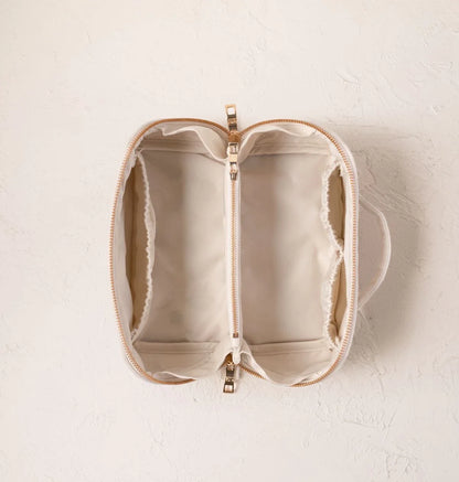 Pressed Flowers Bride Open Flat Makeup Bag