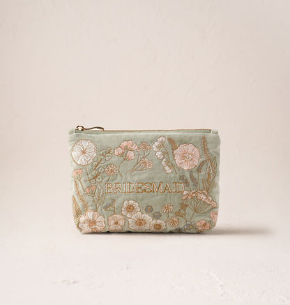 Pressed Flowers Bridesmaid Mini Pouch