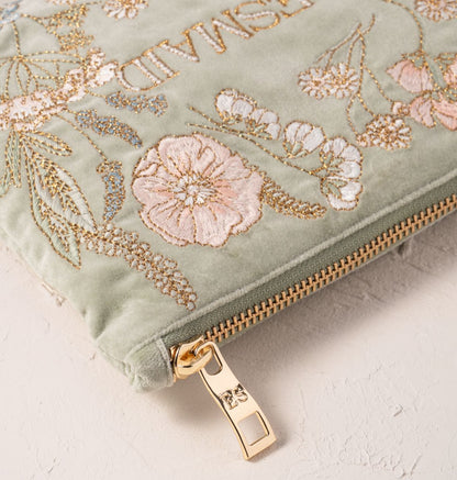 Pressed Flowers Bridesmaid Mini Pouch