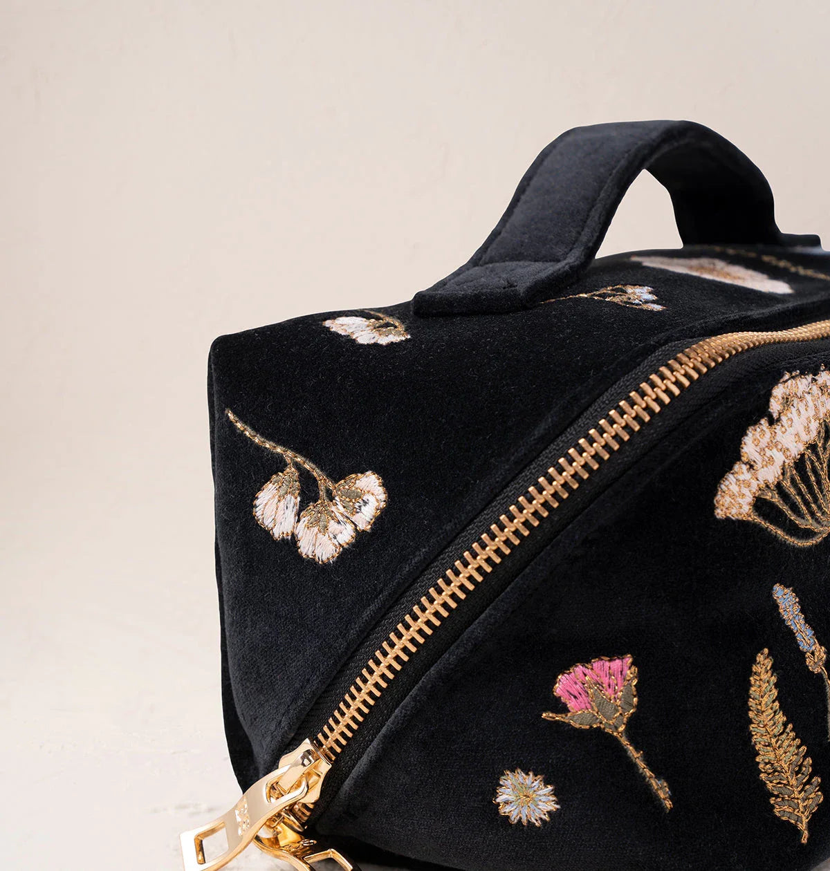 Pressed Flowers Open Flat Makeup Bag