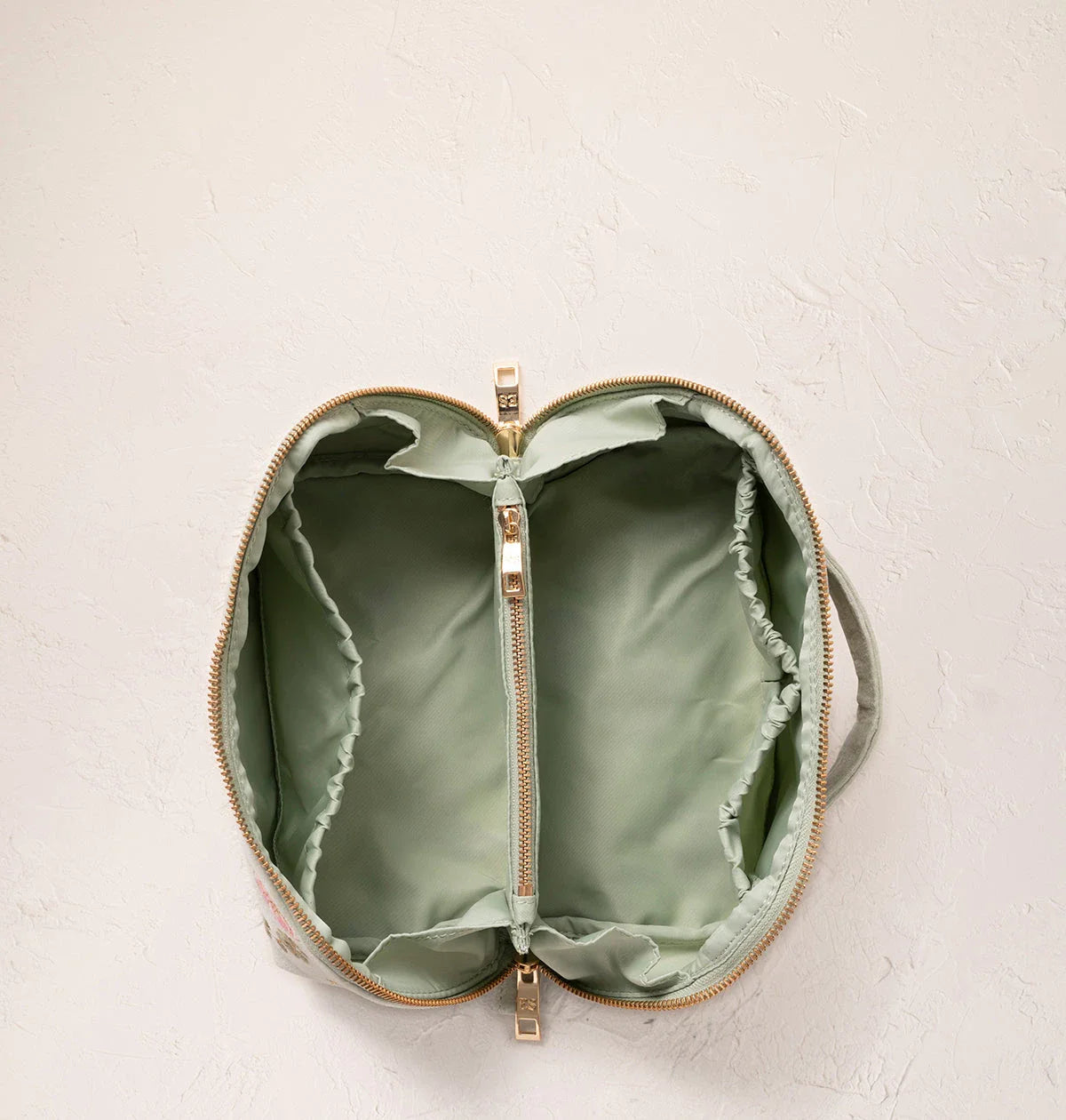 Pressed Flowers Open Flat Makeup Bag