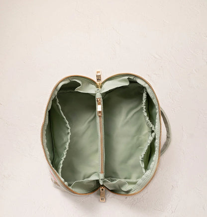 Pressed Flowers Open Flat Makeup Bag