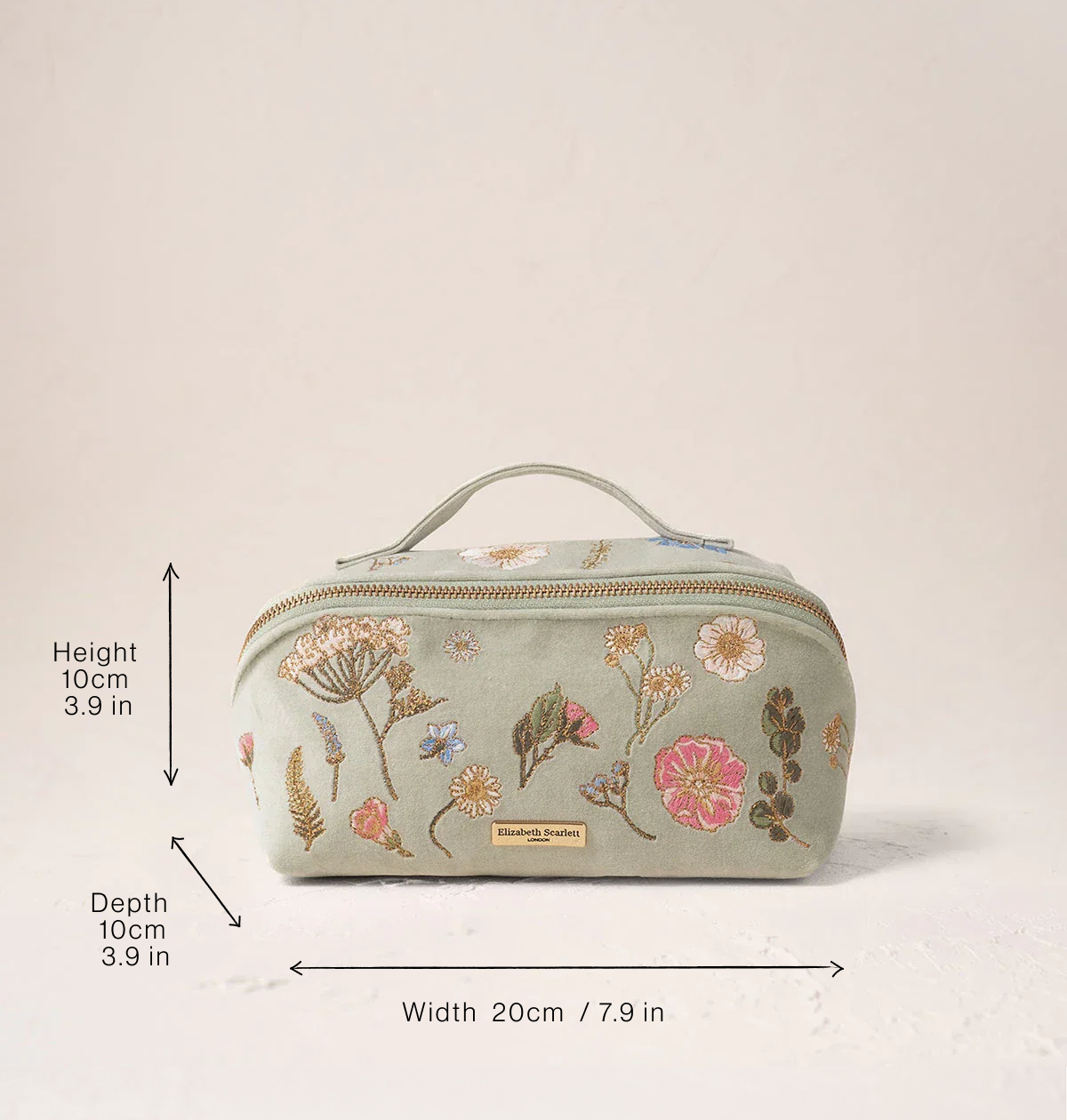 Pressed Flowers Open Flat Makeup Bag