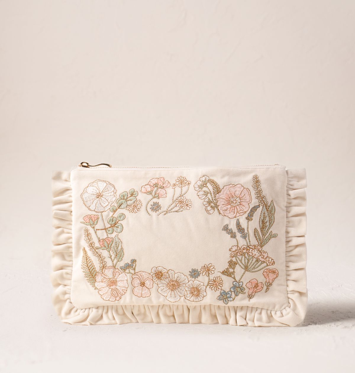 Pressed Flowers Full Name Everyday Pouch