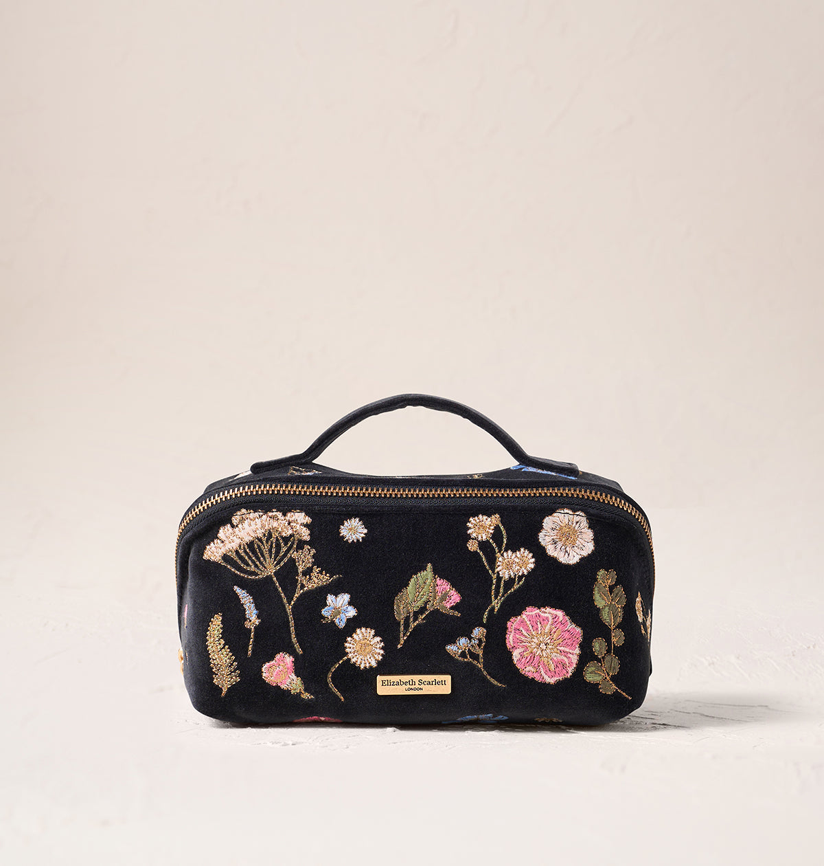Pressed Flowers Open Flat Makeup Bag