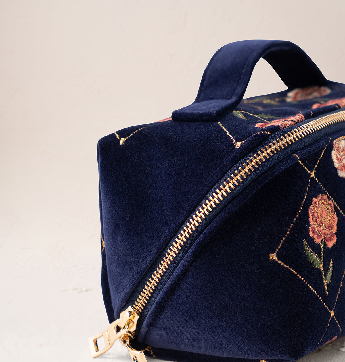 Rose Open Flat Makeup Bag