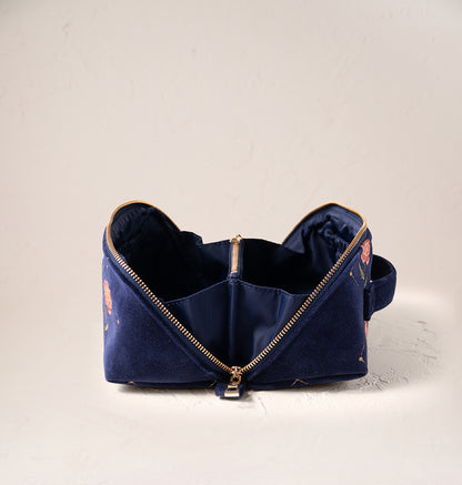 Rose Open Flat Makeup Bag
