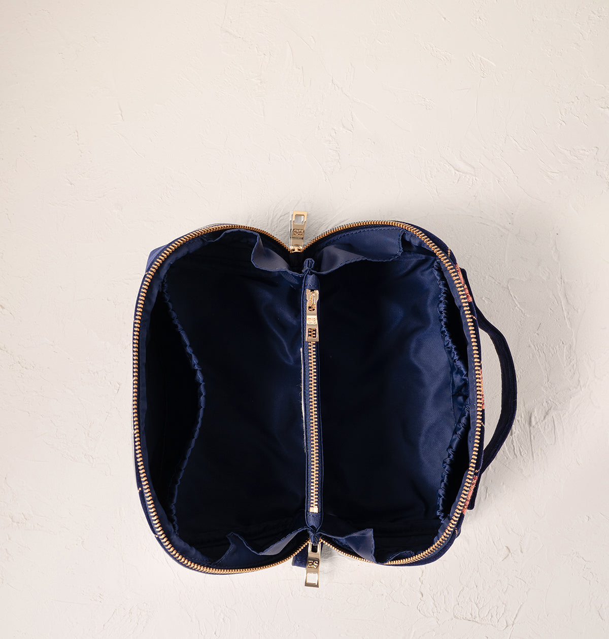 Rose Open Flat Makeup Bag