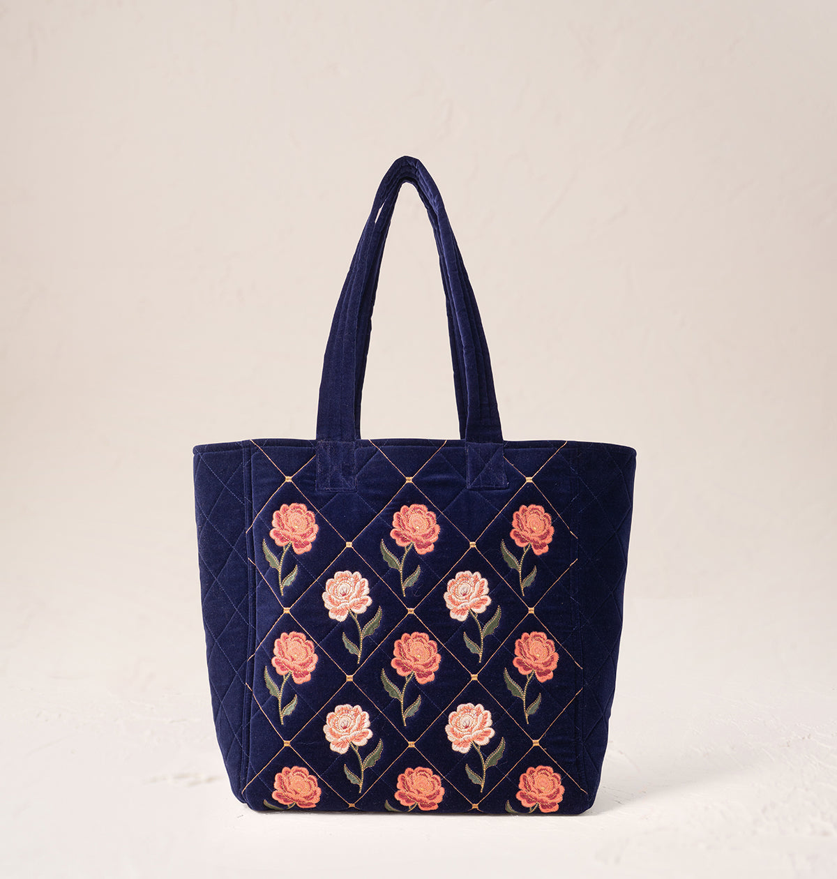 Rose Velvet Tote