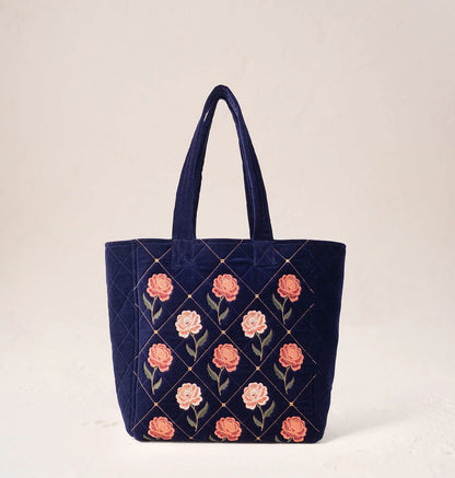 Rose Velvet Tote