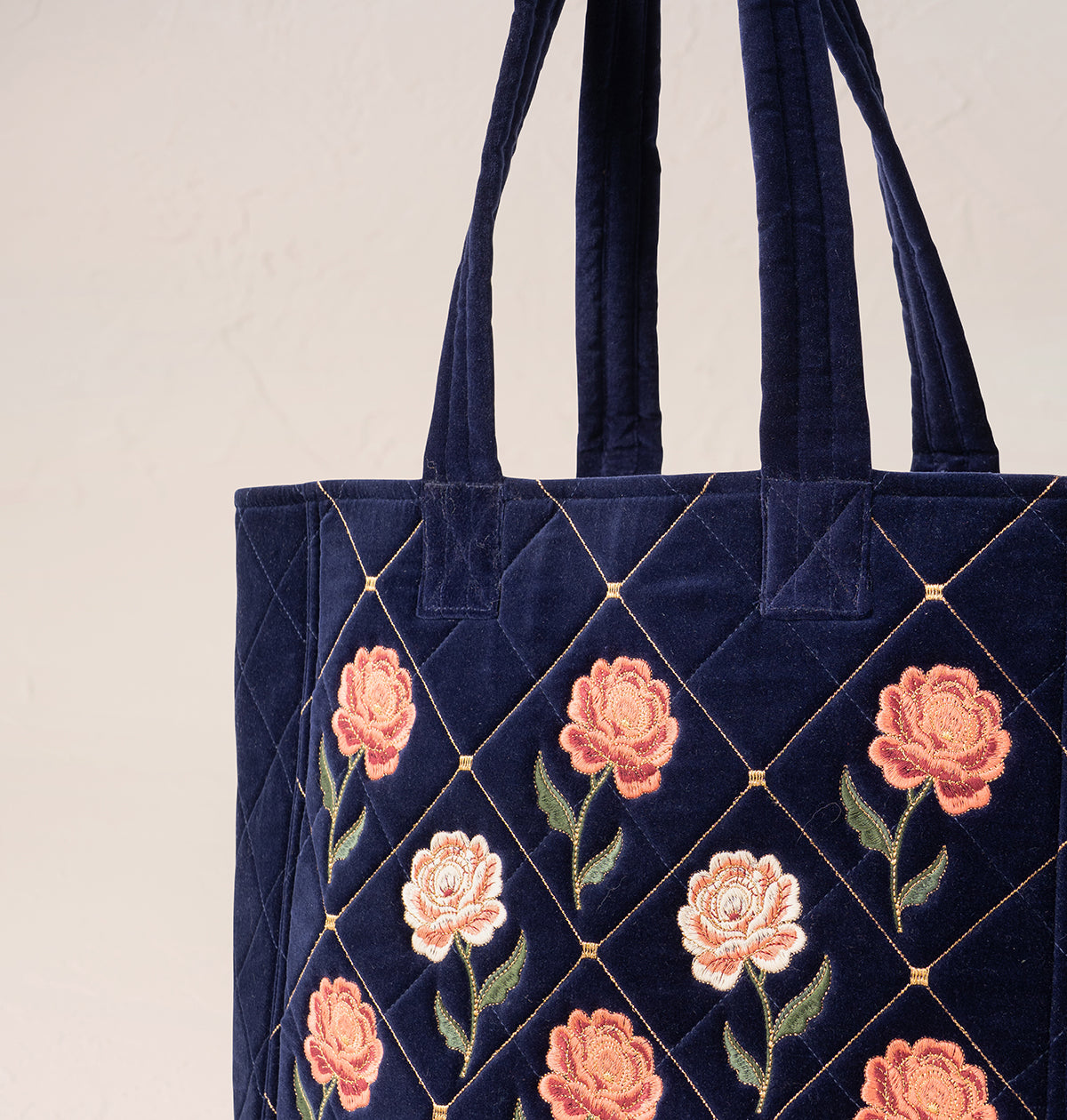 Rose Velvet Tote