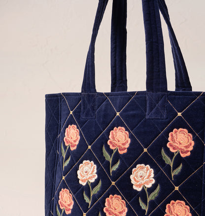 Rose Velvet Tote