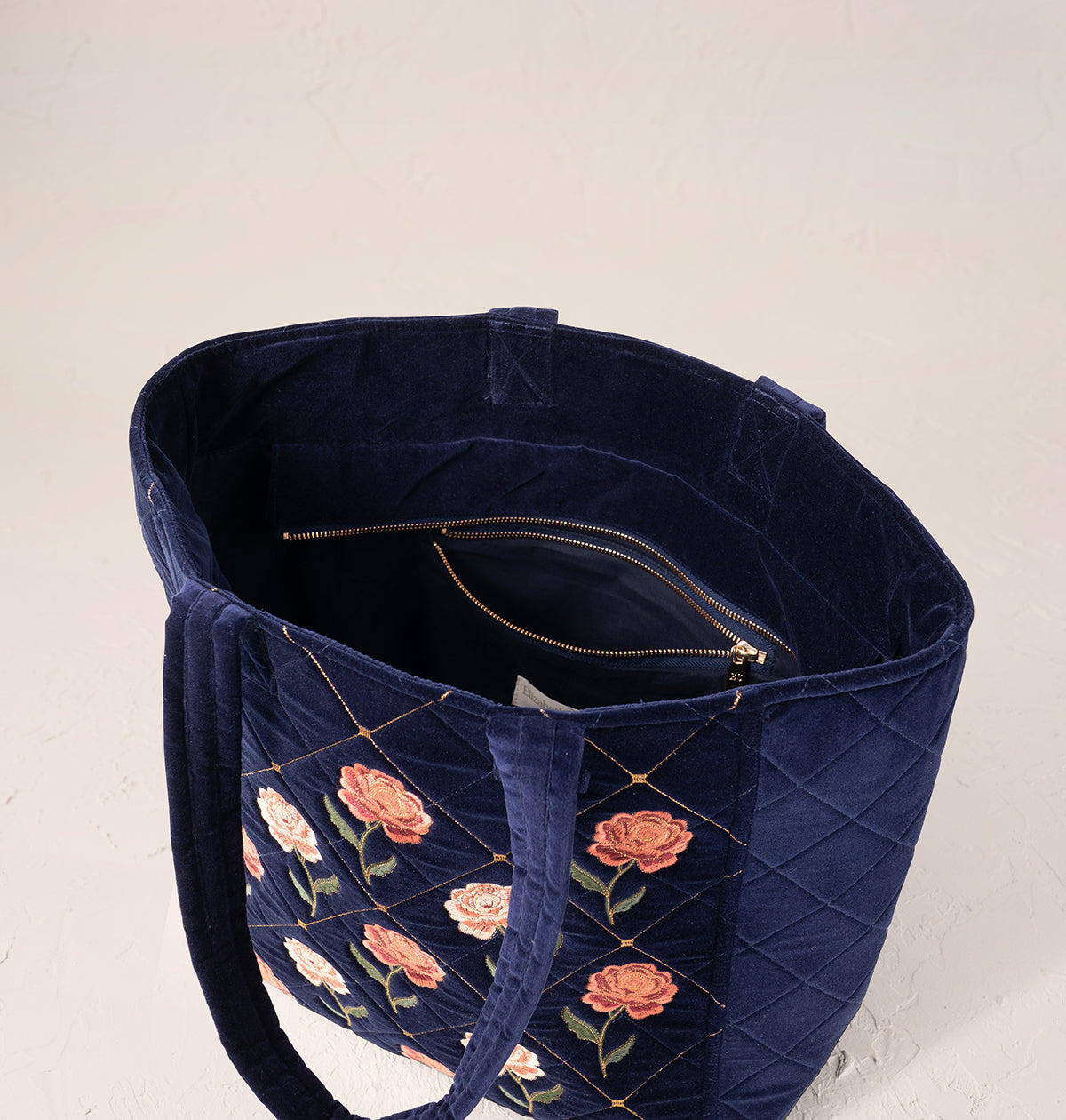 Rose Velvet Tote