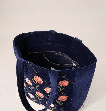 Rose Velvet Tote