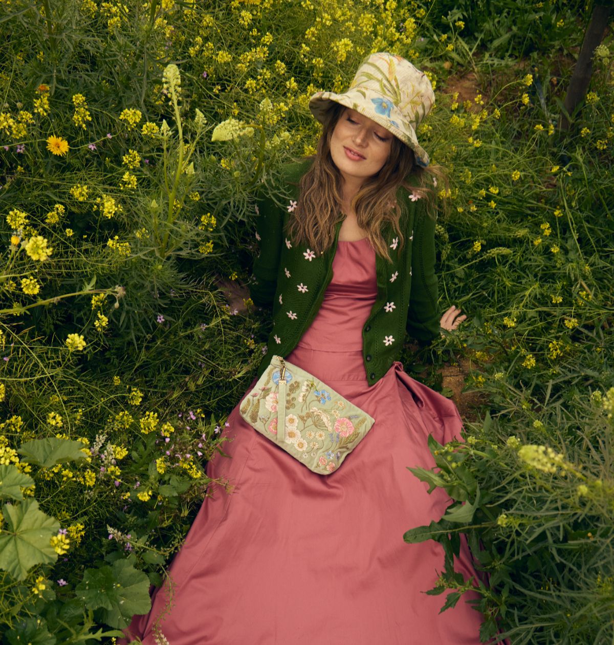 Pressed Flowers Everyday Pouch
