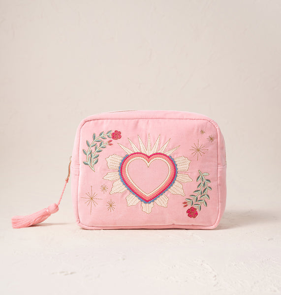 SacredHeartRoseVelvetWashBag-