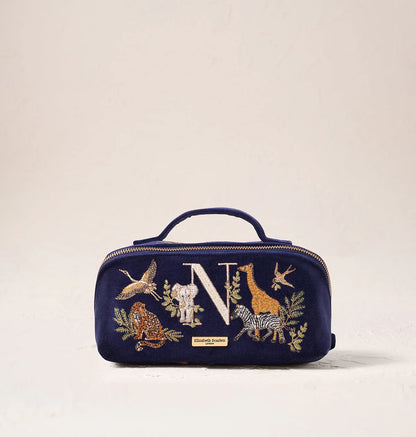 Safari Alphabet Open Flat Makeup Bag