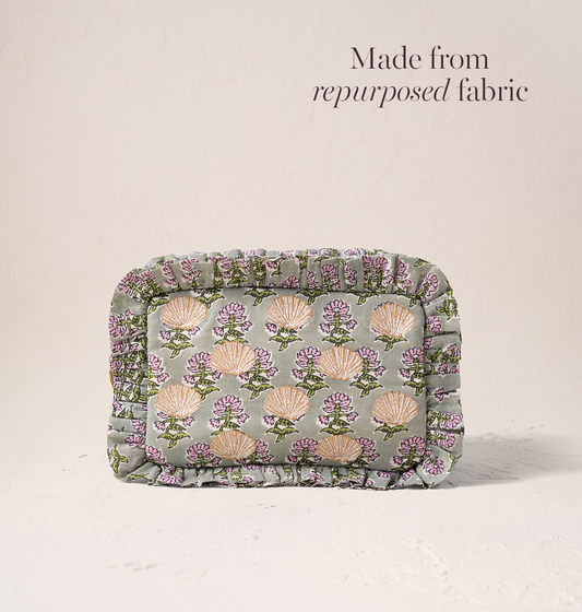 Shells Cotton Rebirth Frill Makeup Bag