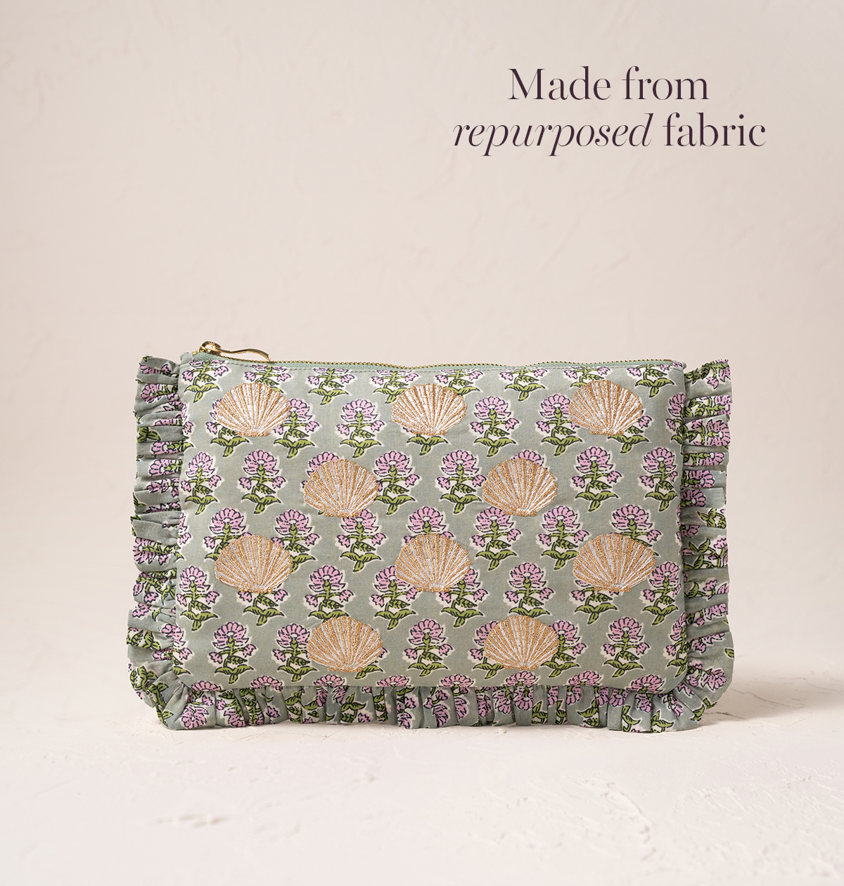 Shells Cotton Rebirth Frill Pouch