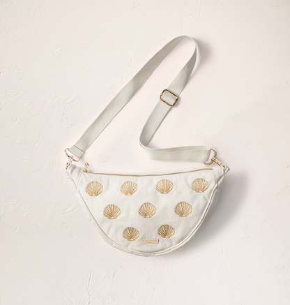 Shells Canvas Crossbody Sling Bag