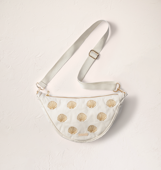 Shells Canvas Crossbody Sling Bag