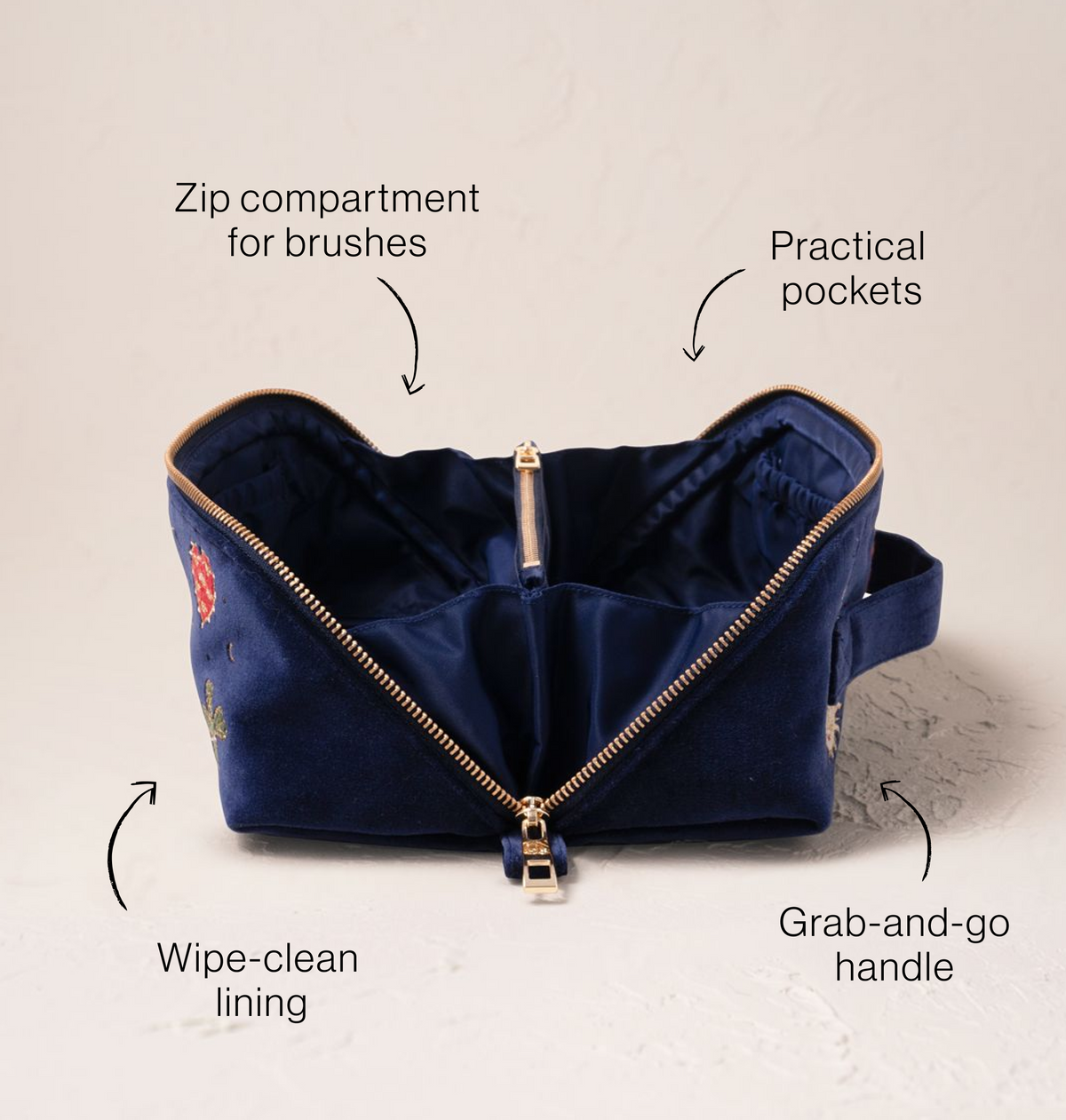 Cosmic Charms Open Flat Makeup Bag