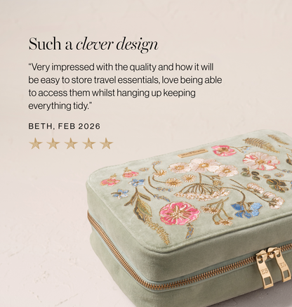 Pressed Flowers Hanging Wash Bag