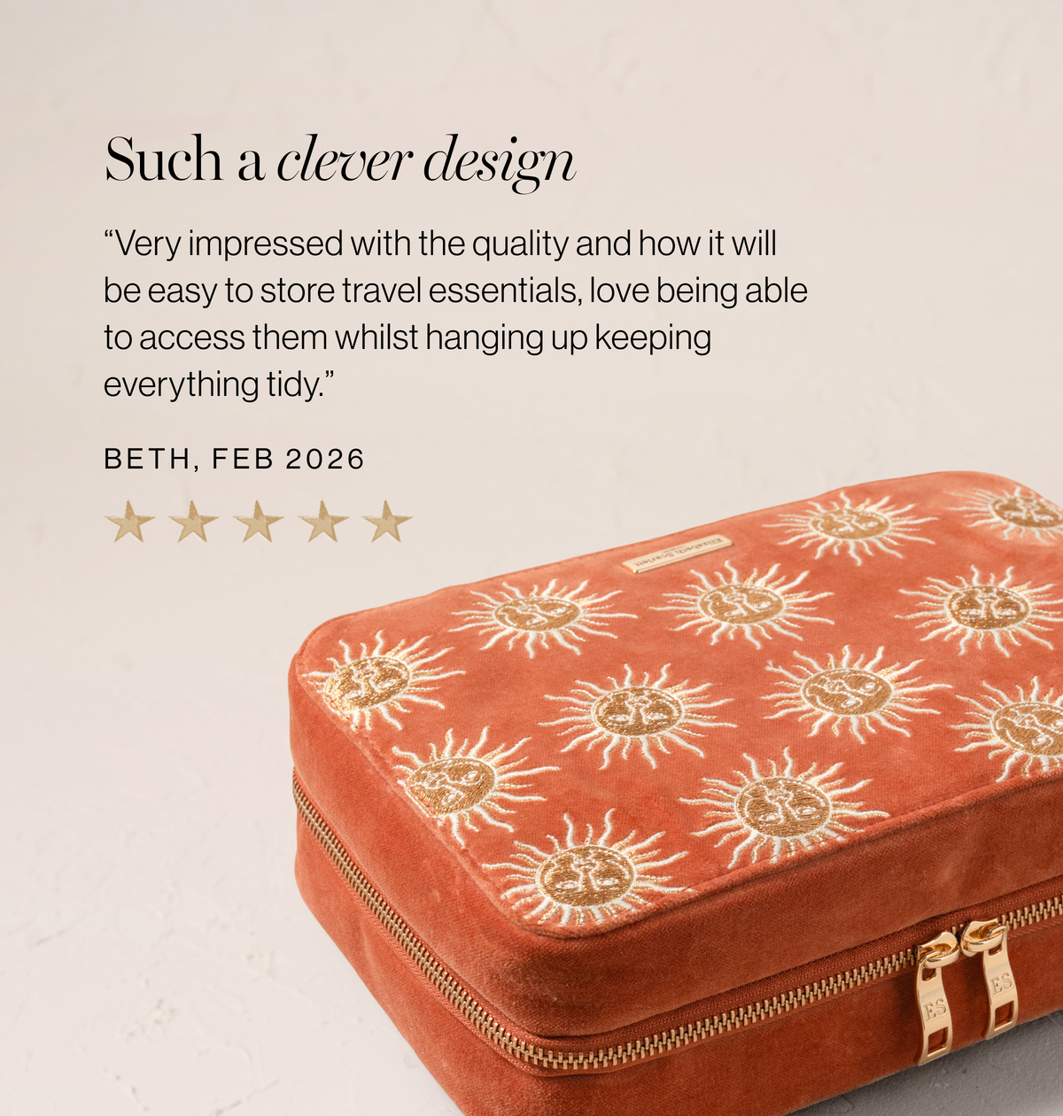 Sun Goddess Hanging Wash Bag