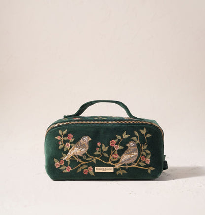 Songbirds Secret Garden Open Flat Makeup Bag
