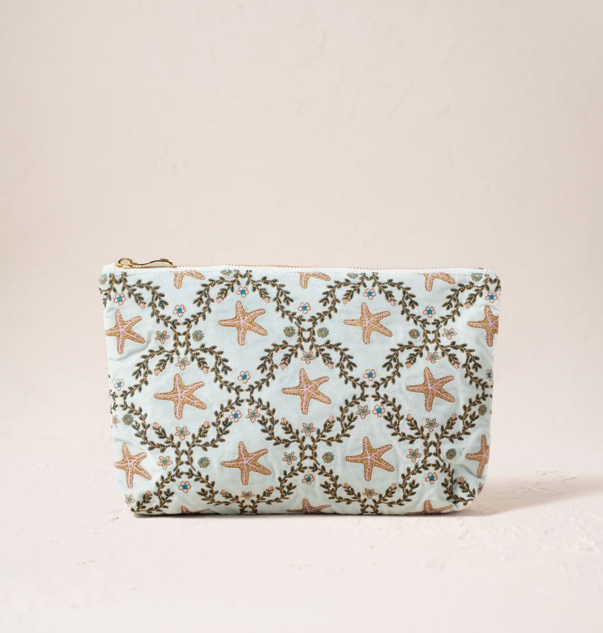 Starfish Garden Velvet Everyday Pouch