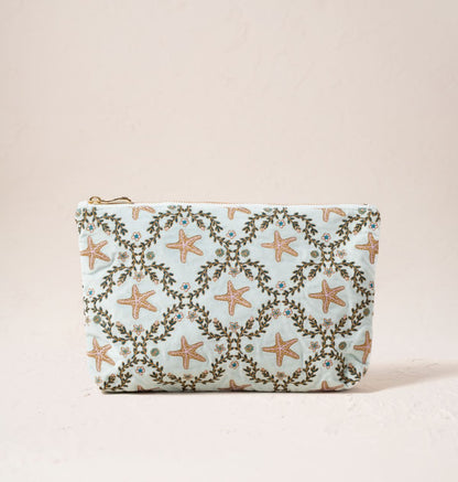 Starfish Garden Velvet Everyday Pouch