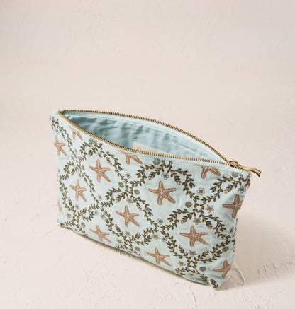 Starfish Garden Velvet Everyday Pouch