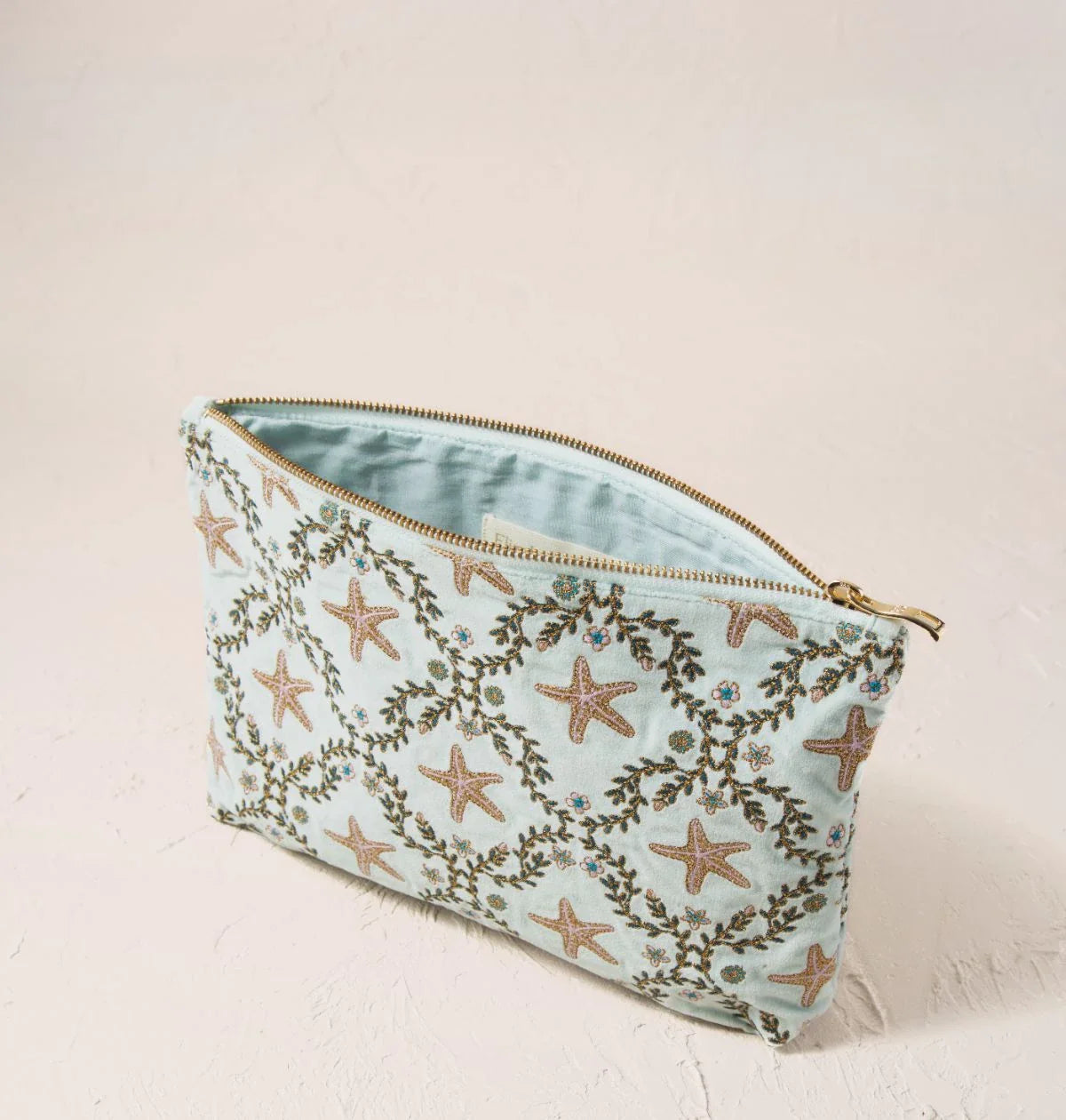 Starfish Garden Velvet Everyday Pouch