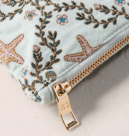 Starfish Garden Velvet Everyday Pouch