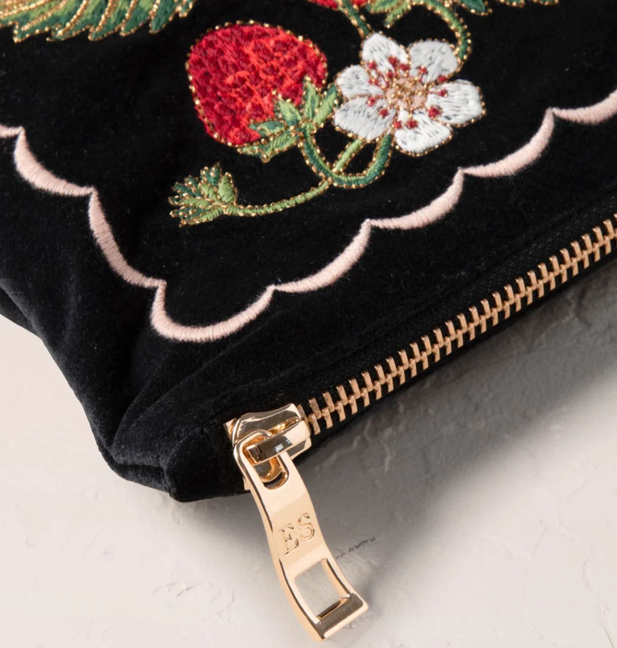 Strawberries Velvet Everyday Pouch
