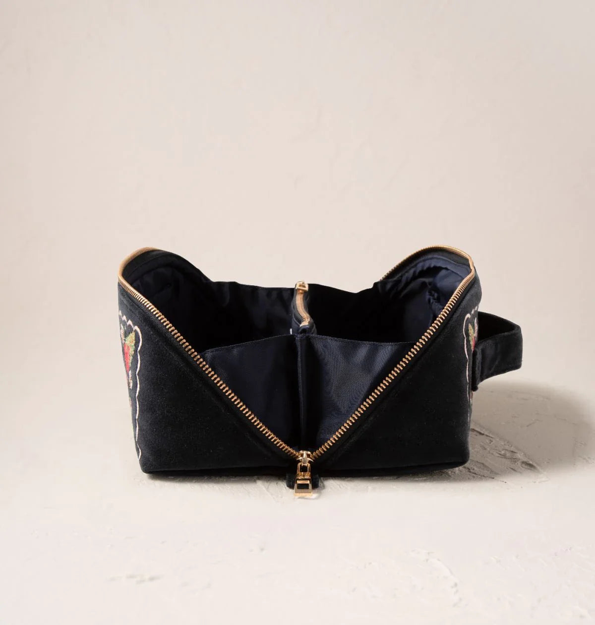 Strawberries Open Flat Makeup Bag