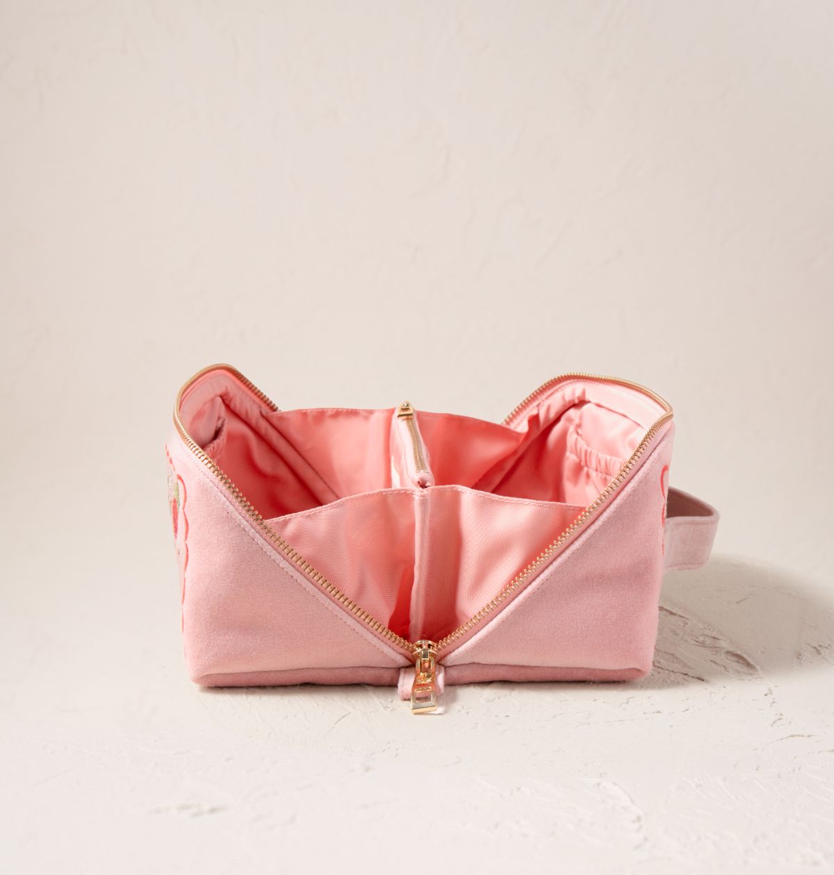 Strawberries Open Flat Makeup Bag