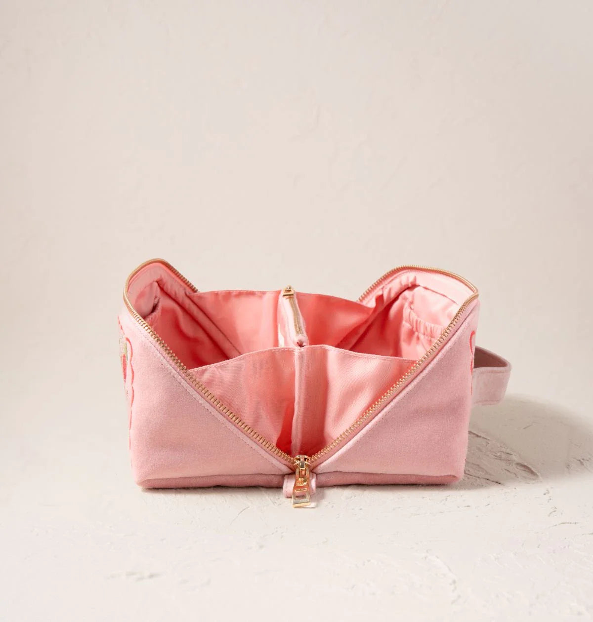 Strawberries Open Flat Makeup Bag