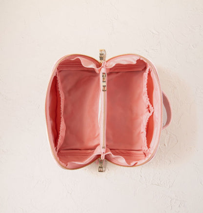 Strawberries Open Flat Makeup Bag