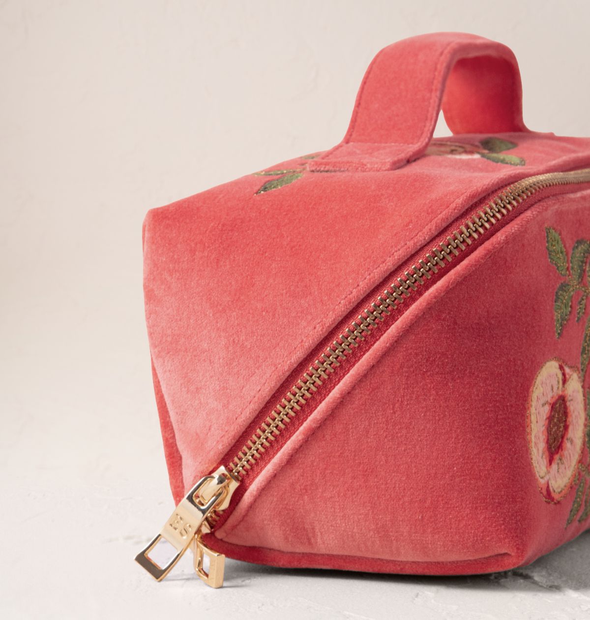 Summer Peach Open Flat Makeup Bag