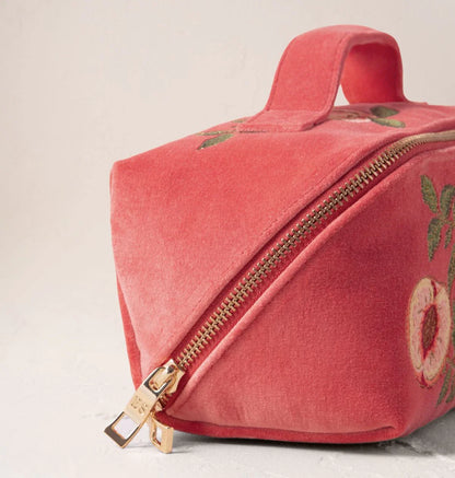 Summer Peach Open Flat Makeup Bag