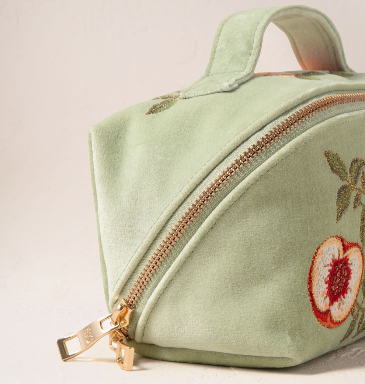 Summer Peach Open Flat Makeup Bag