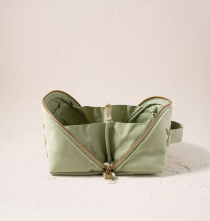 Summer Peach Open Flat Makeup Bag