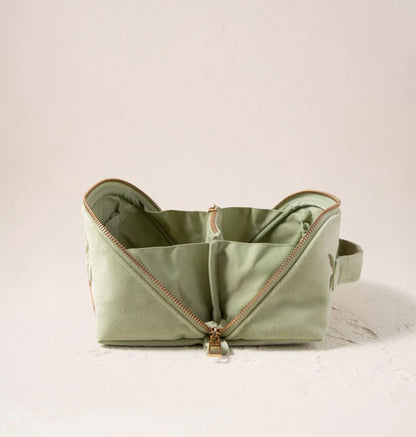 Summer Peach Open Flat Makeup Bag