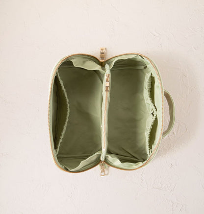 Summer Peach Open Flat Makeup Bag