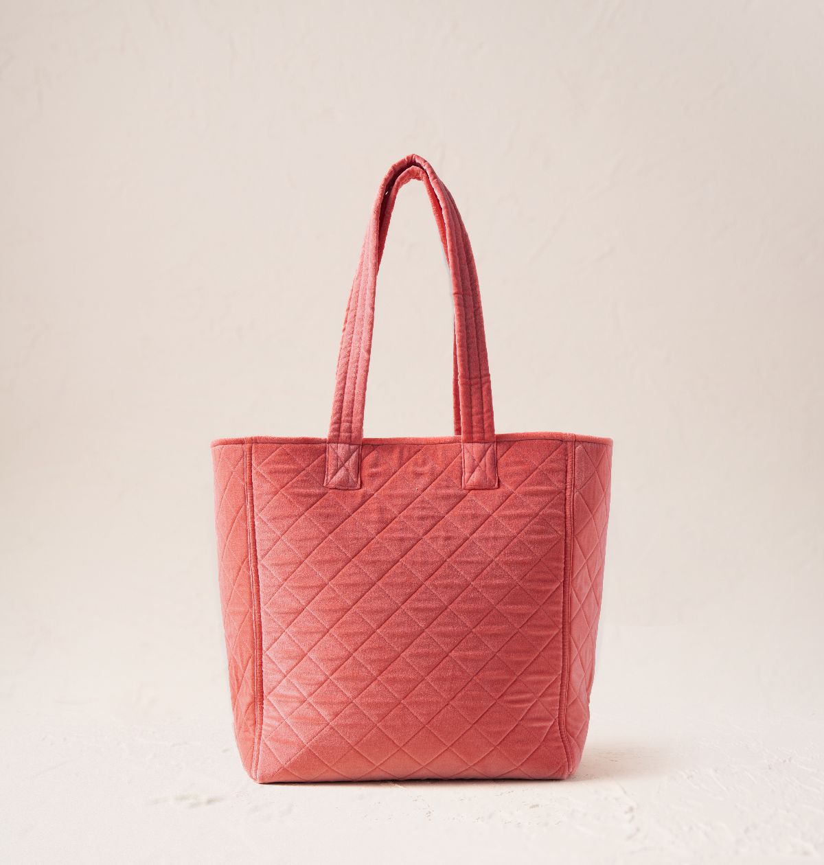 Summer Peach Velvet Tote